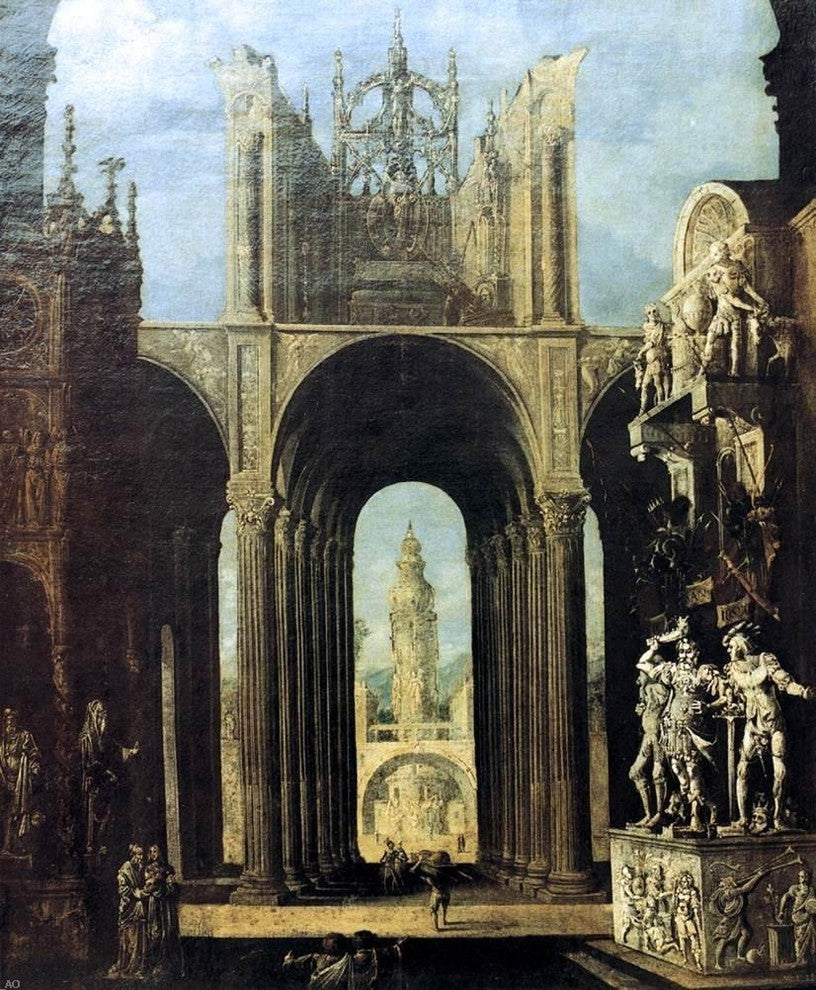 Francois De Nome The Tomb of Solomon, 20"x25" Gallery Wrapped Canvas Print