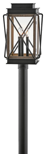 Hinkley Montecito Medium Post Top Or Pier Mount Lantern, Black