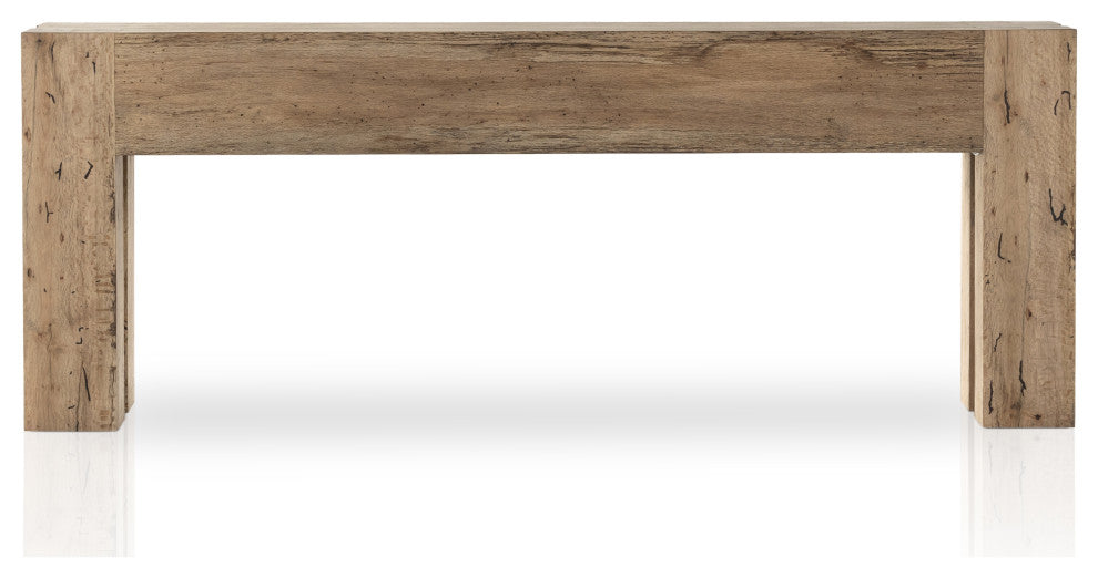 Abaso Console Table-Rustic Wormwood Oak