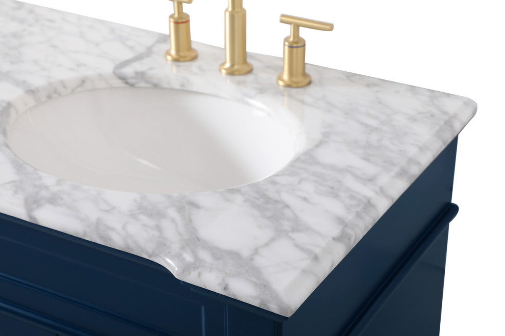 Home Living 60" Double Bathroom Vanity Set, Blue