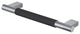 Transolid Maddox 12-inch Grab Bar with Black Rubber Handle, Brushed Stainless