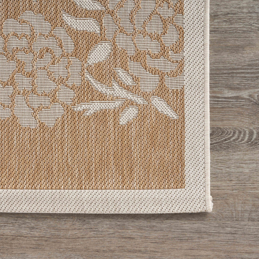 Natural Flamingo Indoor/Outdoor Rug, 7'9"x9'9"