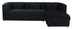 Callie Black Velvet Sectional, RAF, Black