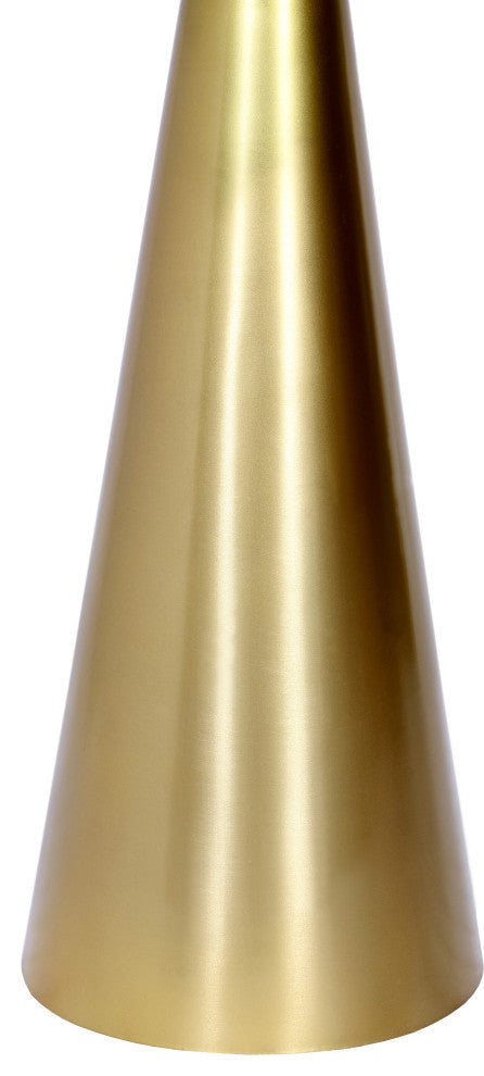Glassimo Glass Top End Table, Brushed Gold Finish