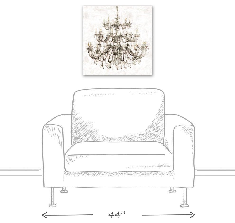 Opulent Chandelier Wall Art, 20"x20", Canvas