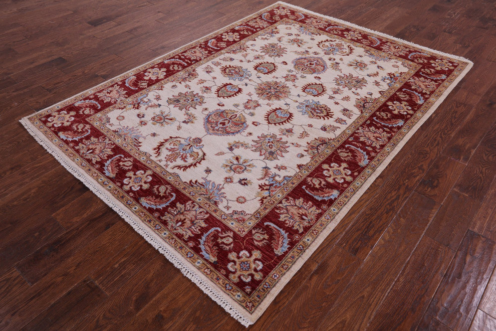 Persian Tabriz Handmade Wool Rug 5' 7" X 7' 8" - Q12753