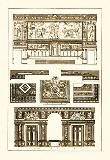 Decoration of Large Halls - Fine Art Giclee Print 24" x 36"