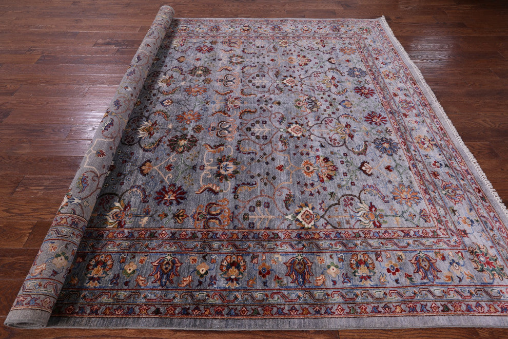 8' 1" X 9' 8" Hand Knotted Persian Tabriz Wool Rug - Q12908