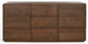 Safavieh Couture Zeus 9 Drawer Dresser, Medium Oak