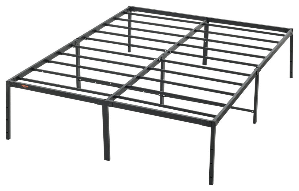 VEVOR Queen Size Bed Frame 18" Metal Bed Frame Platform 1500 lbs Noise Free