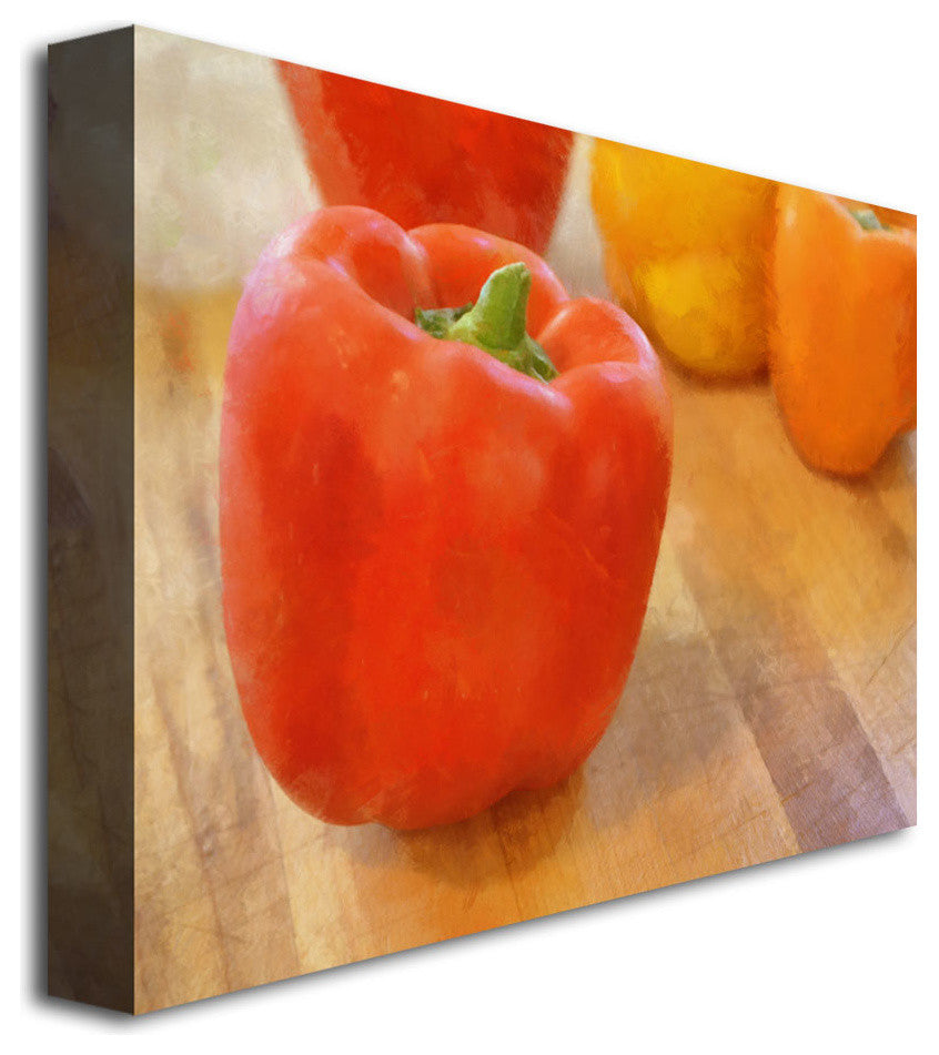 ''Tri Color Peppers'' Canvas Art by Michelle Calkins