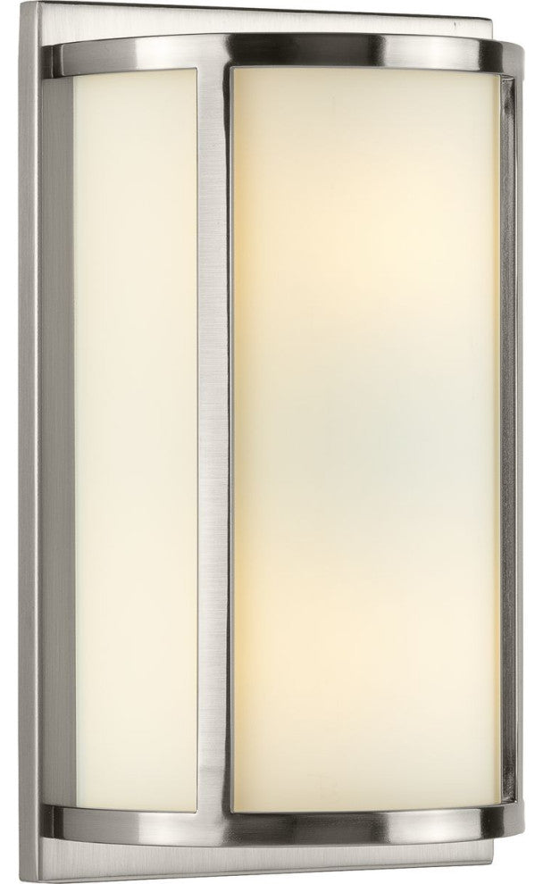 Parkhurst Collection Two-Light Brushed Nickel Etched Glass Wall Sconce
