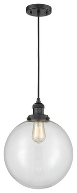 Beacon Mini Pendant, Matte Black, Clear