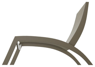 Dune Sling Stackable Outdoor Hydro-Lounge Chaise, Elevation Stone/Beachwood