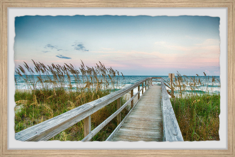 "Beach Board Walk" Framed Painting Print, 30x20