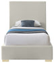 Crosby Linen Upholstered Bed, Beige, Twin