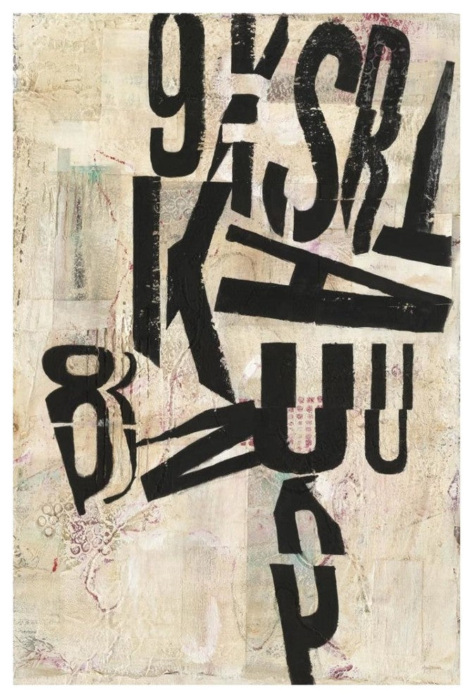 "Type Abstraction I" Digital Paper Print by Mary Urban, 26"x38"