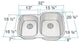 PR305-18 Reverse Offset Stainless Steel Sink