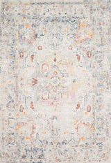 Distressed Clara Area Rug by Loloi, Light Gray/Multi, 9'3"x13'