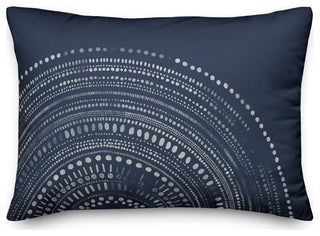 Blue Circle Dot Pattern 14x20 Indoor/Outdoor Pillow