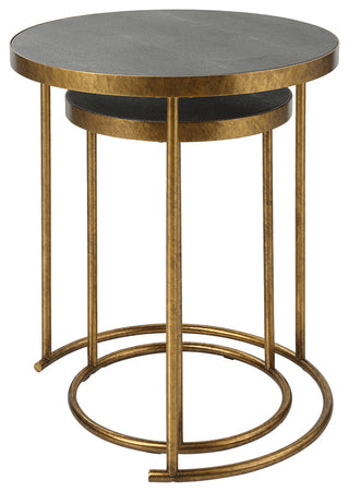 Uttermost 25284 Aragon Brass Nesting Tables, 2-Piece Set