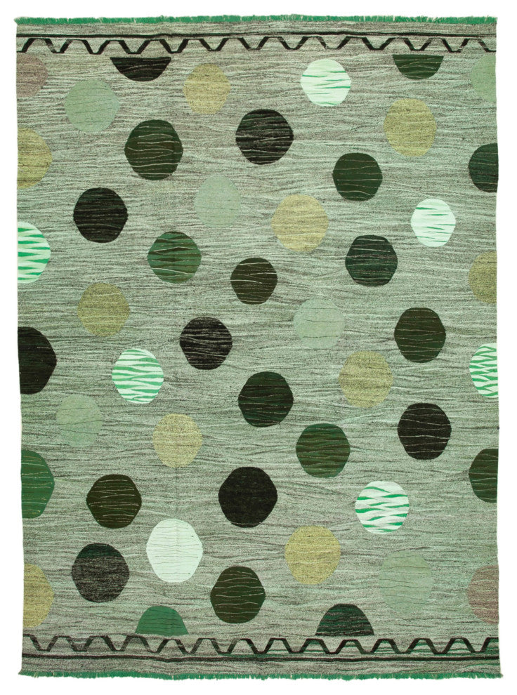 Rug N Carpet - Handwoven Turkish 10' 0'' x 14' 2'' Flatweave Wool Kilim Rug