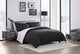 The Nesting Company Chestnut Reversible 7-Pc BIB Comforter Set-Queen-Black/Gray