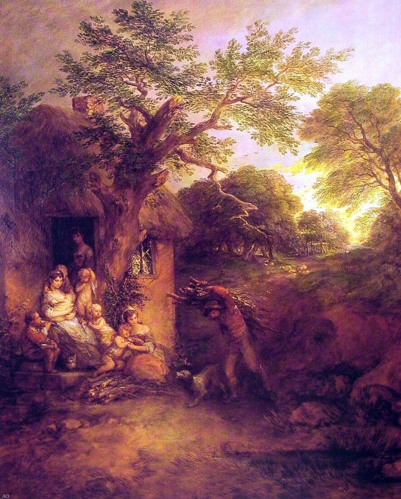 Thomas Gainsborough The Woodcutters' Return, 20"x25" Wall Decal