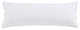 100% French Flax Linen Long Lumbar Pillow, 14" x 42", White, 1PC