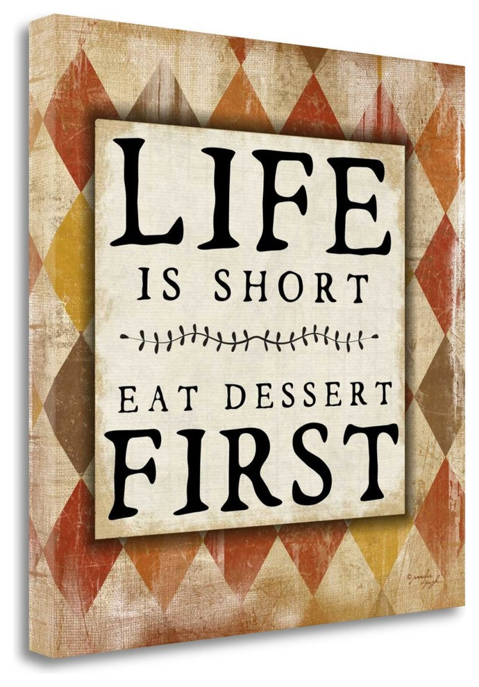 "Life Is Short" By Jennifer Pugh, Giclee Print on Gallery Wrap Canvas