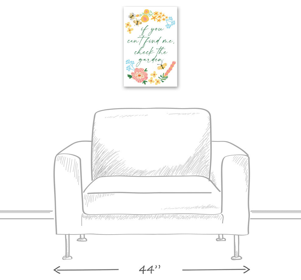 Check The Garden 12x18 Canvas Wall Art