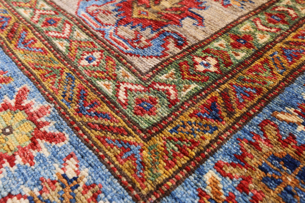 4' 1" X 5' 11" Super Kazak Handmade Wool Rug - Q12946