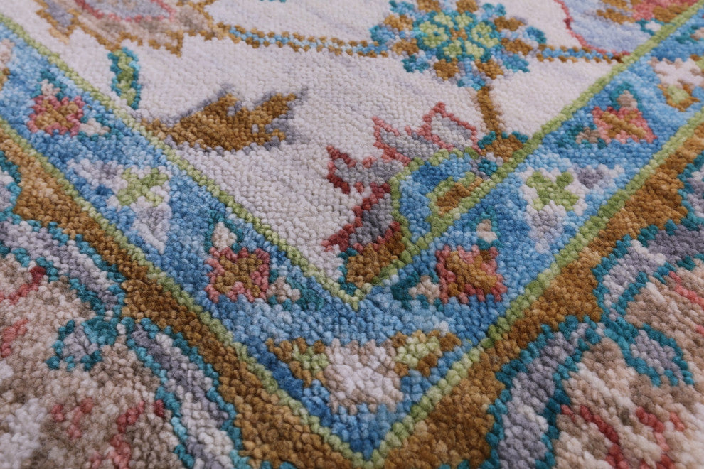 7' 10" X 9' 6" Handmade William Morris Wool Rug - Q15650