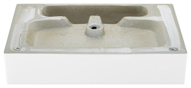 Claire 24" Console Sink White Basin Brushed Gold Legs With 8" Widespread Holes