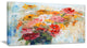 Flowers in Vase Painted Illustration, Floral Art Canvas Print, 32"x16"