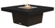 Square Fire Pit Table, 48x48, Chat Height, Propane, Black Powdercoat Top, Bronze