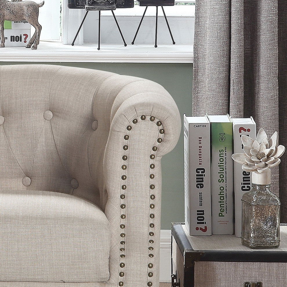 Kelty 3-Piece Living Room Set, Beige