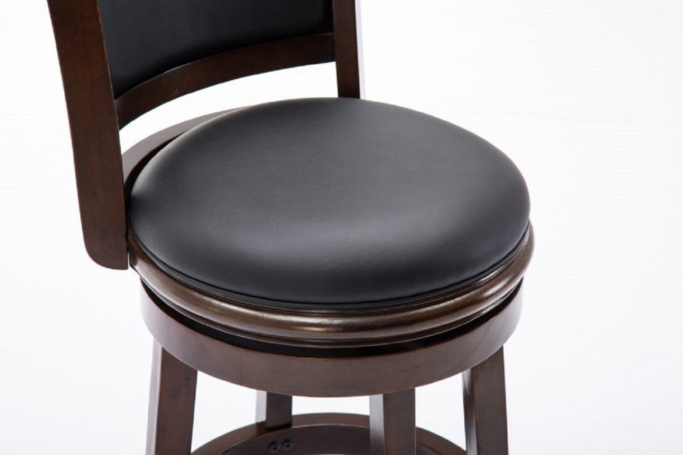 Augusta Swivel Bar Stool, Cappuccino