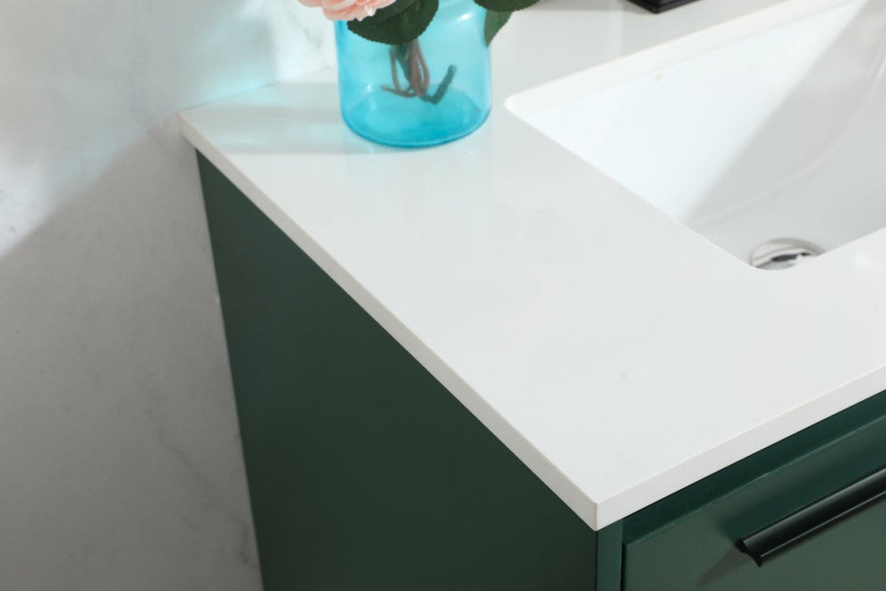 Rabi Single Bathroom Vanity, Green, 30"