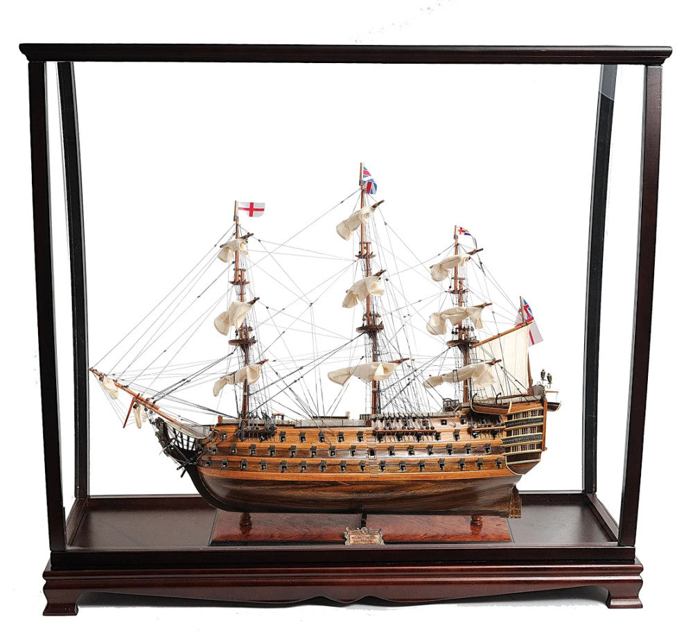 Hms Victory Midsize With Display Case Museum-quality Fully Assembled Model Ship