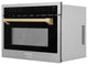 ZLINE 24" Microwave Oven, DuraSnow With Champagne Bronze MWOZ-24-SS-CB