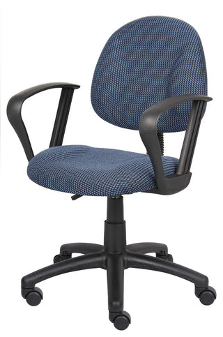 Boss Blue Deluxe Posture Chair With Loop Arms