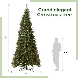 11ft. Prelit White Mountain Pine Artificial Christmas Tree