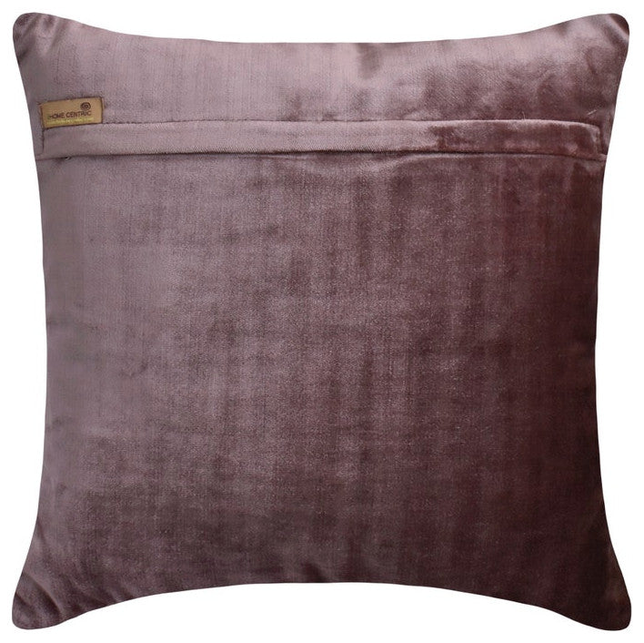 Luxury Throw Pillow Covers 16" x 16" Pillowcase Purple Velvet Striped - Morado