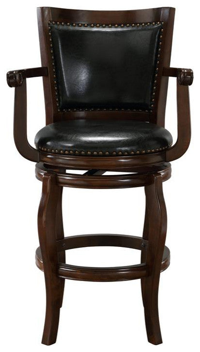 29" Jones Memory Swivel Stool, Cappuccino