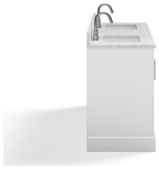 The Thalia Bathroom Vanity, White, 72", Double Sink, Freestanding
