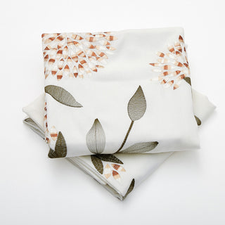 Embroidery Canvas Pillow Cover 2 Piece Set, Gold, 20" X 20"