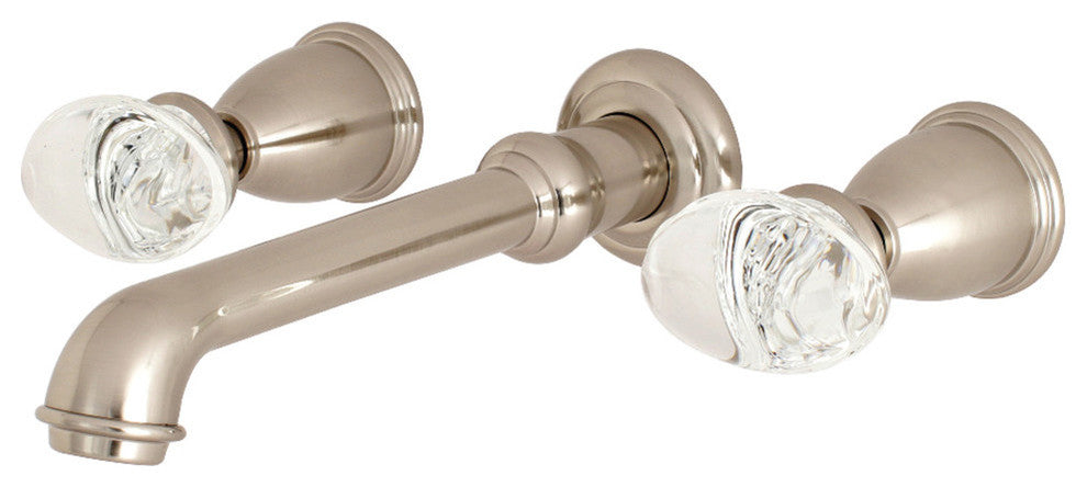 Kingston Brass Two-Handle Wall Mount Tub Faucet, Brushed Nickel