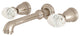 Kingston Brass Two-Handle Wall Mount Tub Faucet, Brushed Nickel