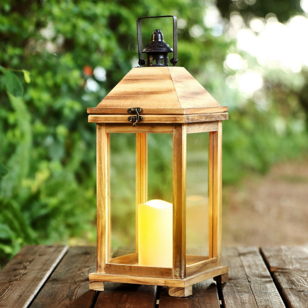 Safavieh Elida Outdoor Lantern Brown
